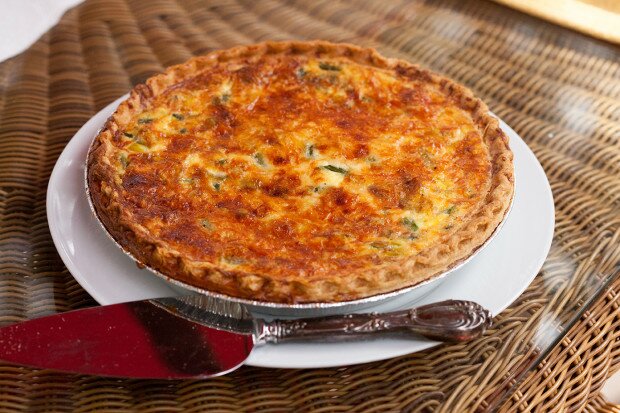 Asparagus & Leek Quiche with Gruyere