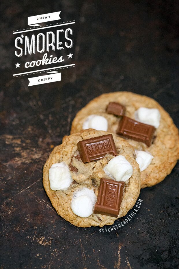 S'mores Cookies | www.spachethespatula.com #recipe