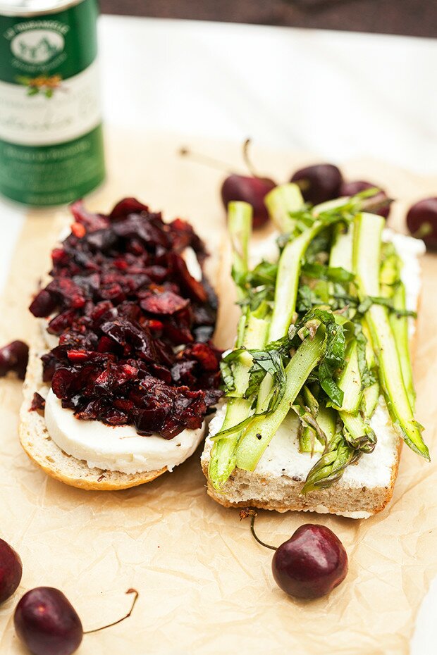 Balsamic Cherry and Shaved Asparagus Panini | www.spachethespatula.com #recipe