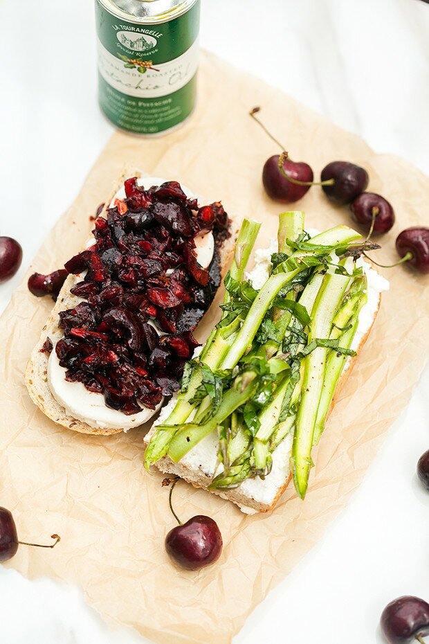 Balsamic Cherry and Shaved Asparagus Panini | www.spachethespatula.com #recipe