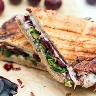 Balsamic Cherry and Shaved Asparagus Panini | www.spachethespatula.com #recipe