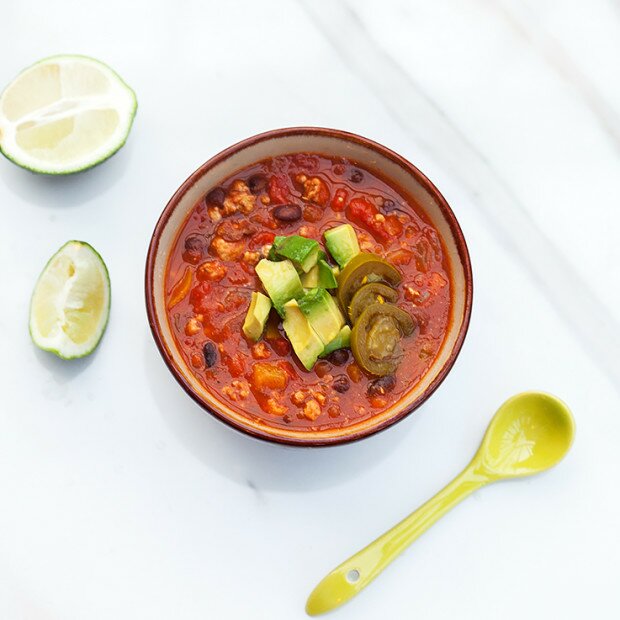 Skinny Turkey Chili | www.spachethespatula.com #recipe