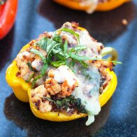 Turkey and Quinoa Stuffed Peppers | www.spachethespatula.com #recipe