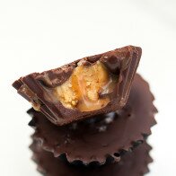 Salted Caramel + Peanut Butter Cups | www.spachethespatula.com #recipe