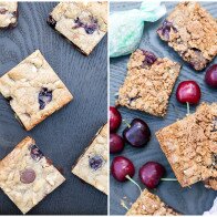 Chocolate Cherry Almond Bars (Two Ways!) | www.spachethespatula.com #recipe