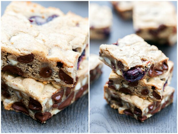 Chocolate Cherry Almond Bars (Two Ways!) | www.spachethespatula.com #recipe