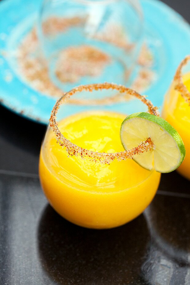 Mango-ritas with Spicy-Sweet Lime Salt | www.spachethespatula.com #recipe