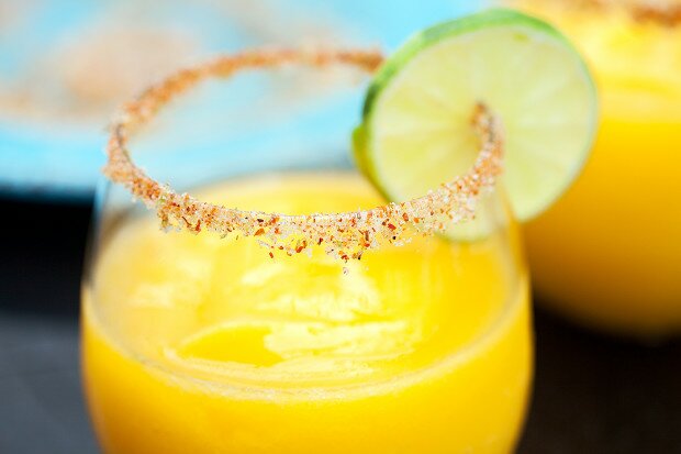 Mango-ritas with Spicy-Sweet Lime Salt | www.spachethespatula.com #recipe