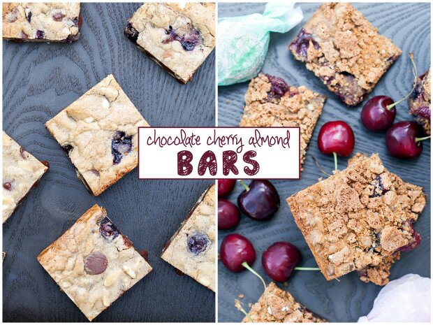 Chocolate Cherry Almond Bars (Two Ways!) | www.spachethespatula.com #recipe