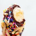 Frozen Chocolate-Covered Banana Pops | www.spachethespatula.com #recipe