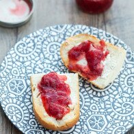 These strawberry preserves couldn't be simpler to make. Large strawberry chunks make this irresistible! Enjoy on toast, or try over ice cream for serious enjoyment! | www.spachethespatula.com #recipe