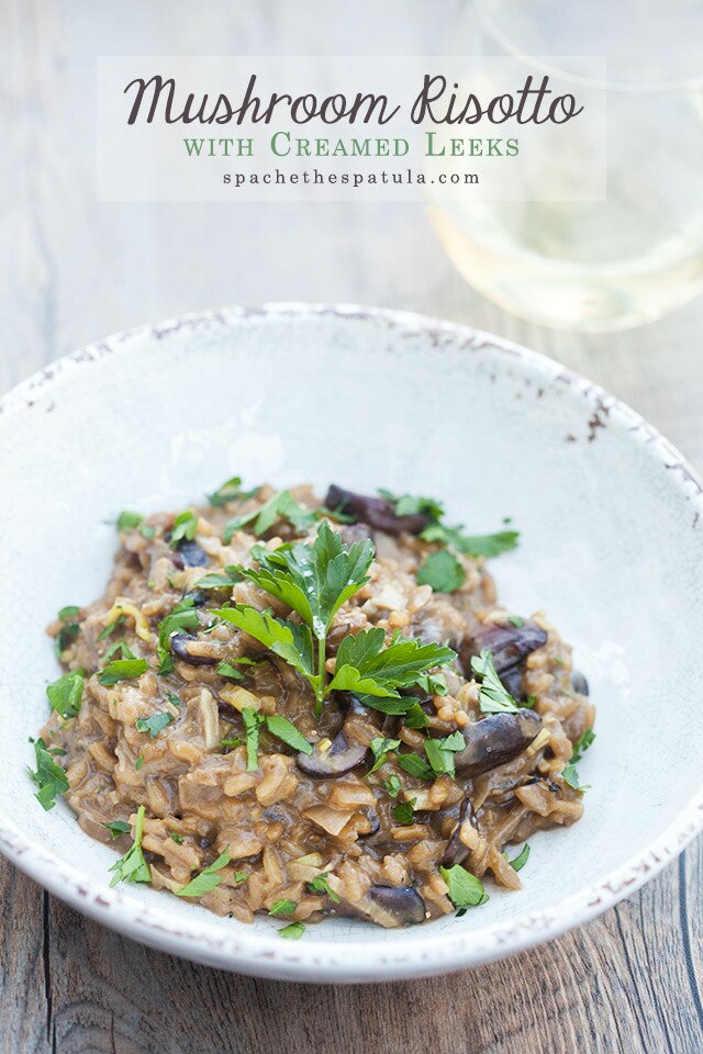 A secret ingredient packs a wallop of mushroom flavor into the creamy, decadent dish. It's the BEST mushroom risotto I've ever tried! | www.spachethespatula.com #recipeAfter 20-30 minutes, the rice should be tender with a very slight bite. Remove from the heat and stir in the