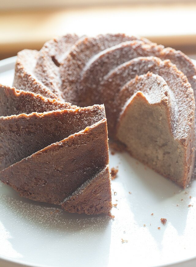 This super moist pound cake is fantastic for breakfast of brunch, or awesome for dessert when toasted and served with ice cream! | www.spachethespatula.com #recipe