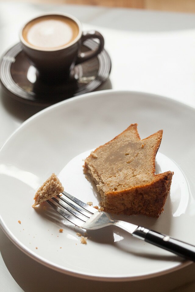 This super moist pound cake is fantastic for breakfast of brunch, or awesome for dessert when toasted and served with ice cream! | www.spachethespatula.com #recipe