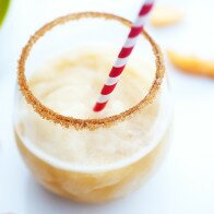 Refreshing frozen apple cider, spiked with bourbon---my new favorite way to beat the heat! | www.spachethespatula.com #recipe