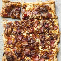 A crispy, crunchy, creamy, savory tart with hints of sweetness---deeply satisfying! | www.spachethespatula.com #recipe