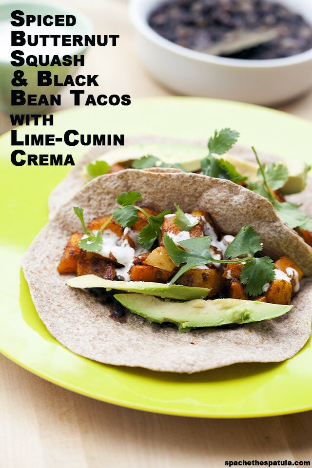 Crazy satisfying vegetarian tacos that are slightly smoky, slightly spicy, slightly sweet, and fully delicious! | www.spachethespatula.com #recipe