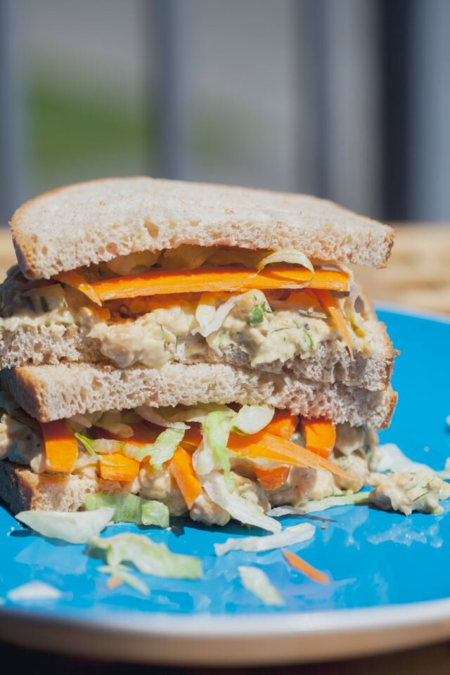 Creamy, crunchy, and totally tasty---the best sandwich you've probably never tried | www.spachethespatula.com #recipe #vegan