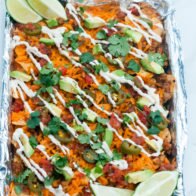 Fully loaded nachos that are totally #Vegan | www.spachethespatula.com #recipe