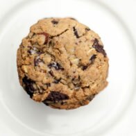 Tasty and comforting chocolate chip cookies with almonds, that just happen to be vegan (and a side of sorrow and anger at recent events) | www.spachethespatula.com #recipe