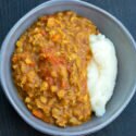 A super easy, and super tasty curried lentil dish that pairs perfectly with everything from mashed potatoes to flatbread | www.spachethespatula.com #recipe #vegan